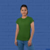 Bottle-Green-round-neck-tshirts-for-Women-at-goatprints