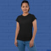 Black-round-neck-tshirts-for-Women-at-goatprints