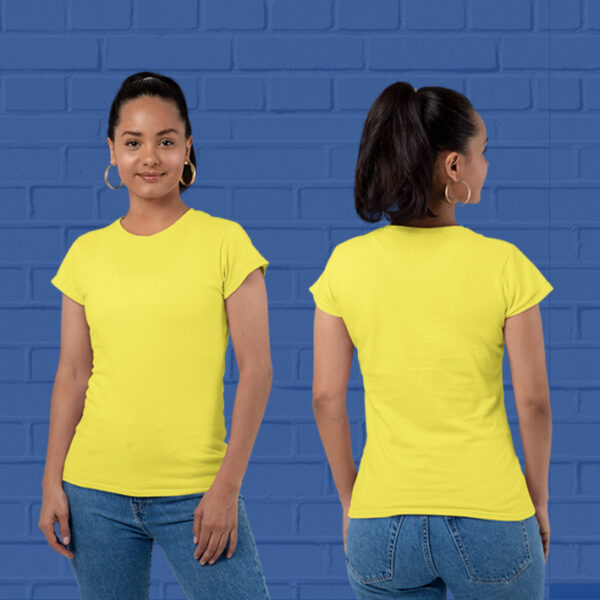 New-yellow-round-neck-tshirts-for-Women-at-goatprints