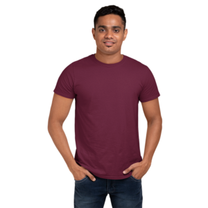 men-s-round-neck-plain-t-shirt-Maroon-regular-fit-t-shirt-goatprints