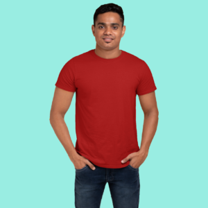 men-s-round-neck-plain-t-shirt-Red-regular-fit-t-shirt-goatprints