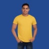 men-s-round-neck-plain-t-shirt-Golden -Yellow-regular-fit-t-shirt-goatprints