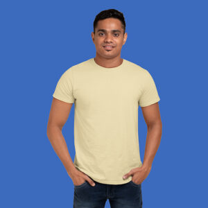 men-s-round-neck-plain-t-shirt-Beige-regular-fit-t-shirt-goatprints