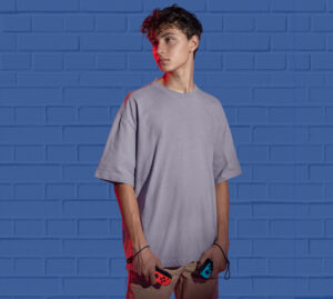 Buy-Grey-Melange-Oversized-Tshirts-for men-online