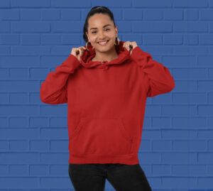 Red-Hoodies-for-Women-goatprints